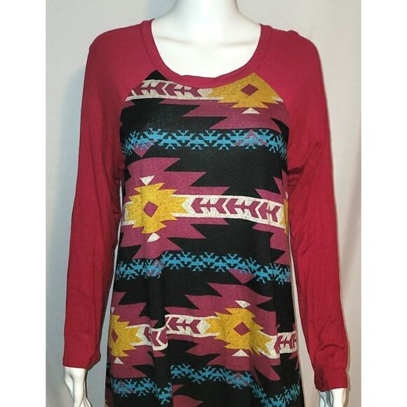 Lilypad Oversized Southwest Print Sweater Tunic - Size M - Picture 5 of 7